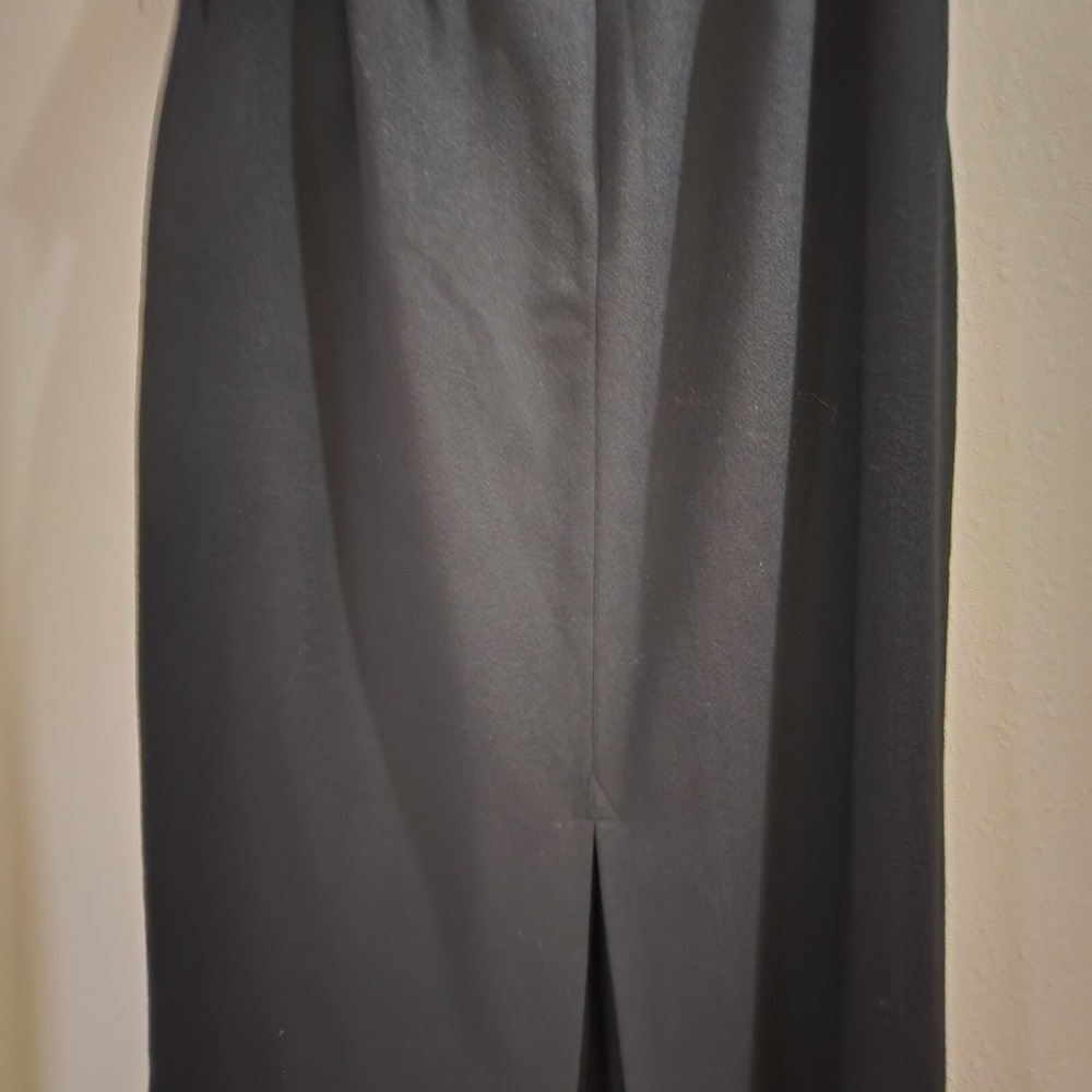 Vintage Dana Brooke Black Wool Pencil Maxi Tube Skirt Secretary Classic NWT 10 - Picture 8 of 13